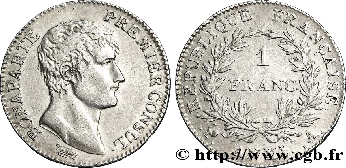 1 franc Bonaparte Premier Consul 1803 Paris F.200/1 TTB45 