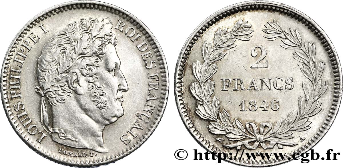 2 francs Louis-Philippe 1846 Paris F.260/108 SUP58 