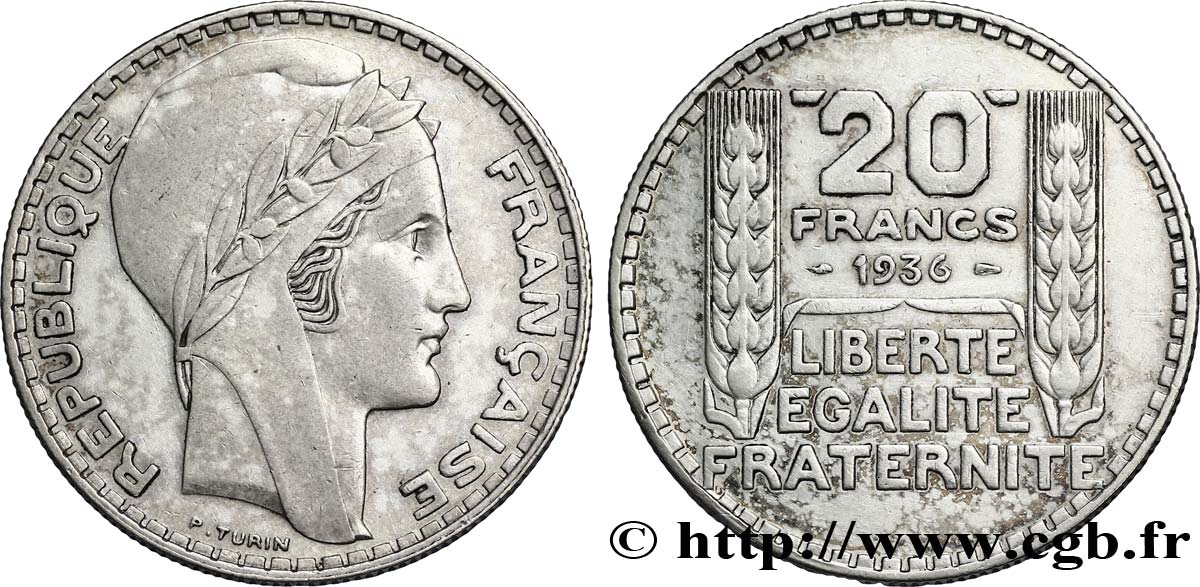 20 francs Turin 1936  F.400/7 XF48 