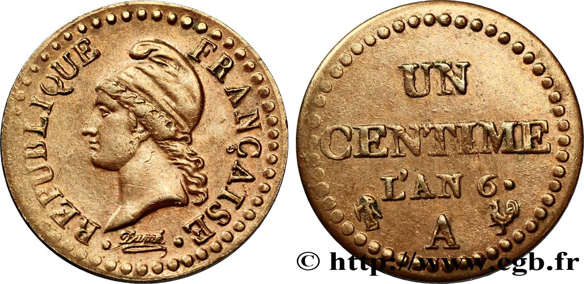 Un centime Dupré 1798 Paris F.100/7 TTB48 