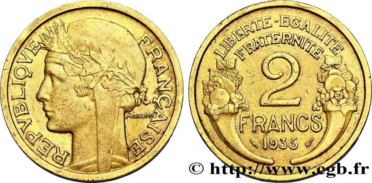 2 francs Morlon 1935  F.268/8 TTB48 