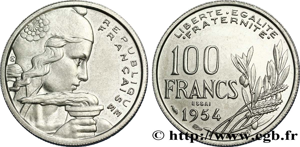Essai de 100 francs Cochet 1954 Paris F.450/1 SUP58 