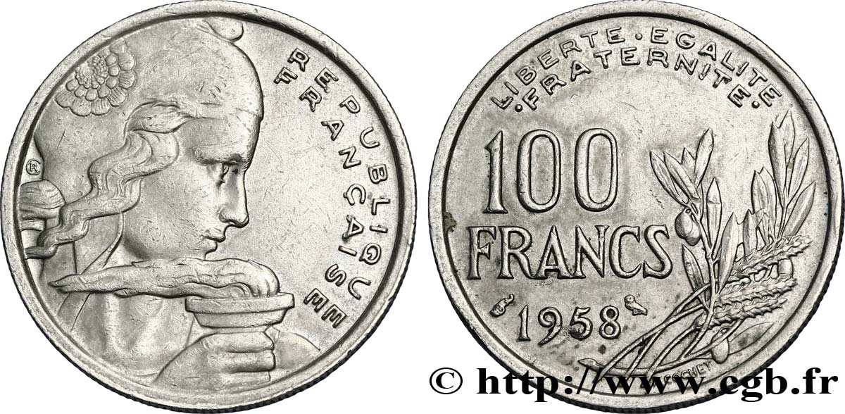 100 francs Cochet, chouette 1958  F.450/13 BC35 