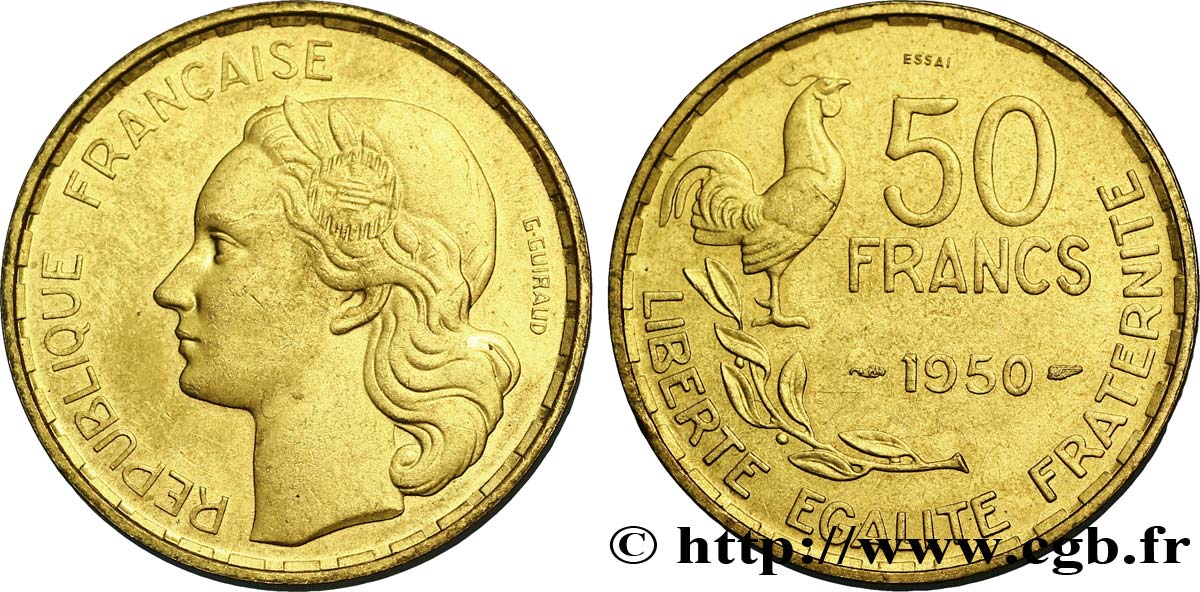 Essai de 50 francs Guiraud 1950 Paris F.425/1 TTB53 