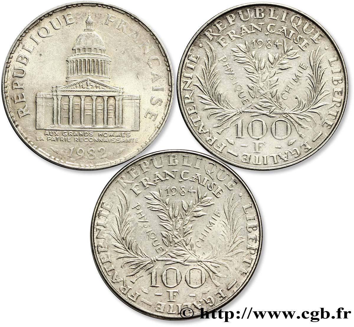 Lot de trois faux de 100 francs - - F.451/- var. TB/TTB 