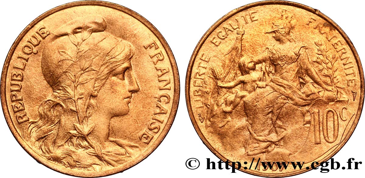 10 centimes Daniel-Dupuis 1907  F.136/16 SUP62 