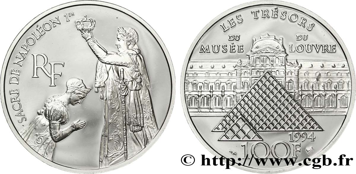 BE 100 francs sacre de Napoléon 1er 1994  F.1625 5 FDC68 