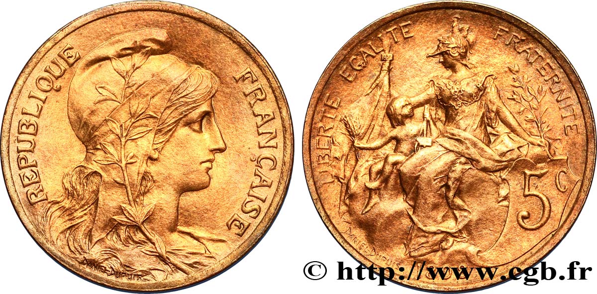 5 centimes Daniel-Dupuis 1898  F.119/5 VZ60 