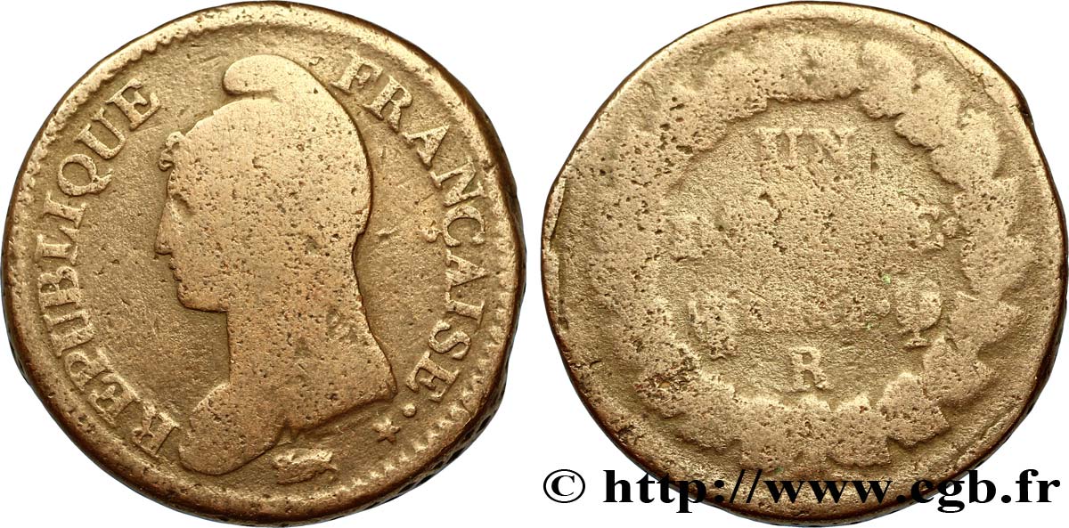 Un décime Dupré, grand module 1797 Orléans F.129/17 B6 