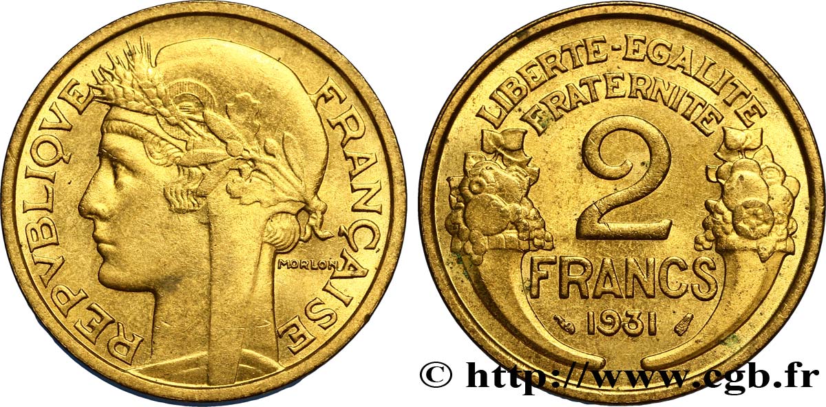 2 francs Morlon 1931  F.268/2 MS60 