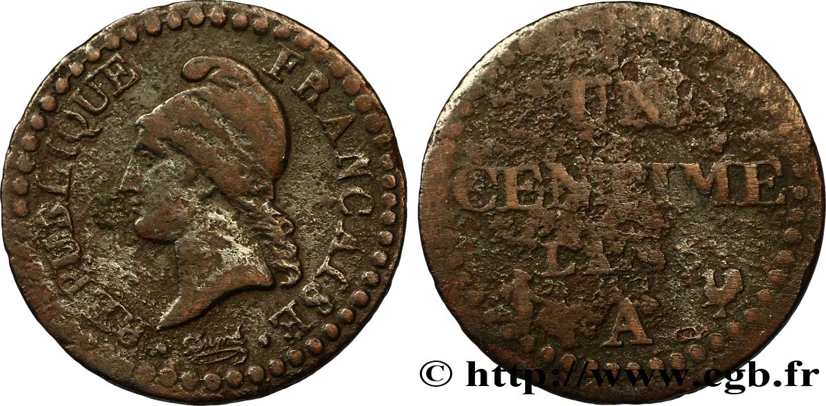 Un centime Dupré 1800 Paris F.100/24 B10 
