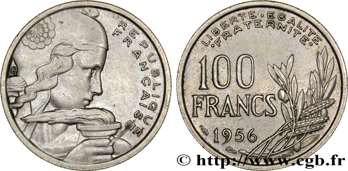 100 francs Cochet 1956  F.450/8 TTB50 