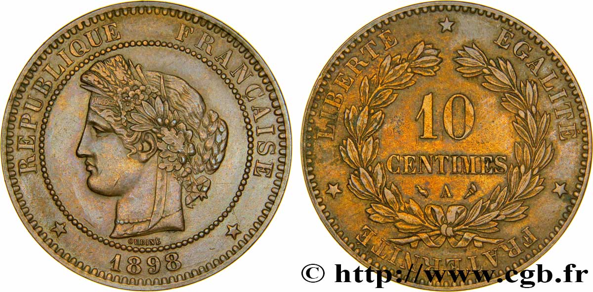 10 centimes Cérès 1898 Paris F.135/45 SUP58 