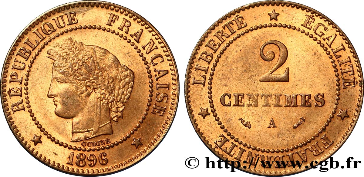 2 centimes Cérès 1896 Paris F.109/22 SC63 