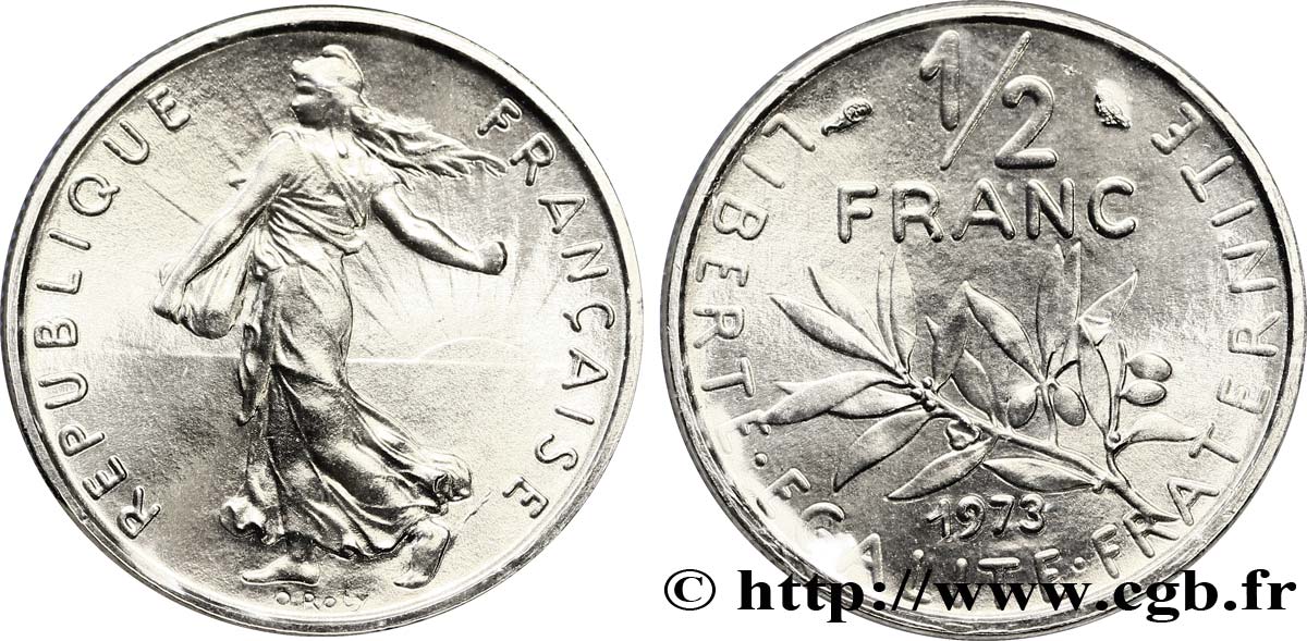 1/2 franc Semeuse 1973 Pessac F.198/12 FDC65 