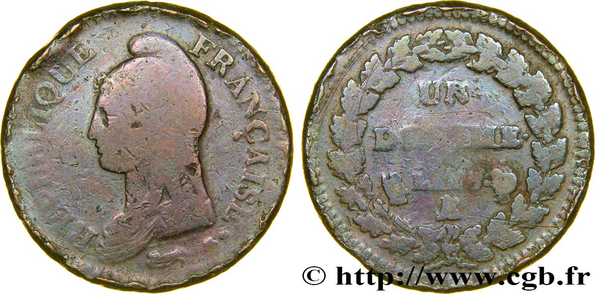 Un décime Dupré, grand module 1799 Paris/Rouen F.129/29 B12 