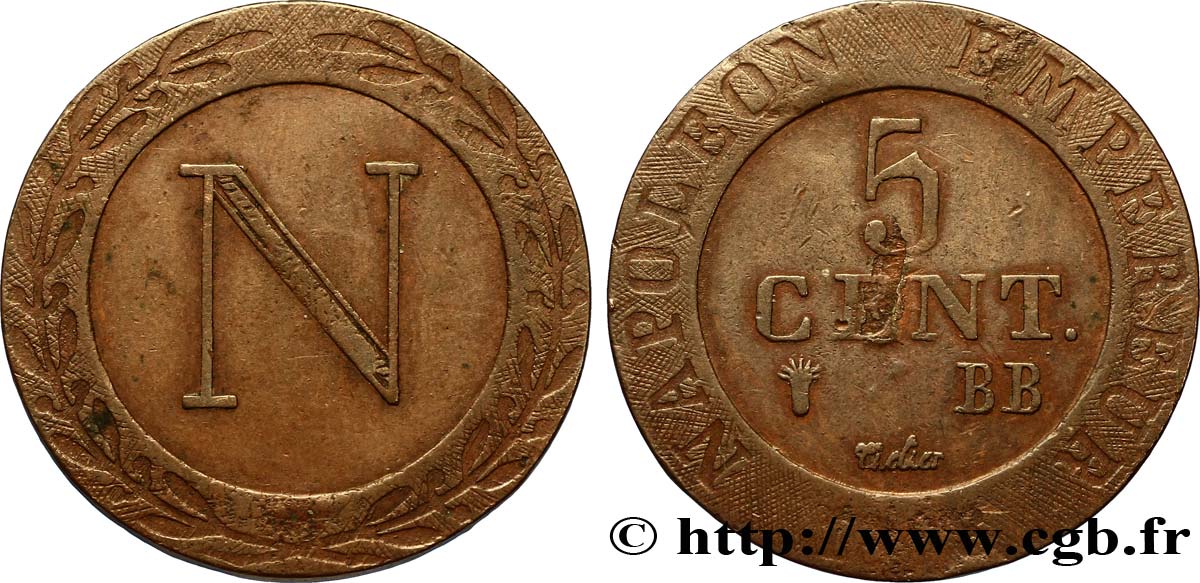 5 cent. 1808 Strasbourg VG.2057  MB30 