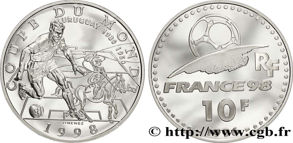 Belle Épreuve 10 Francs - Uruguay 1996 Paris F.1307 1 FDC70 