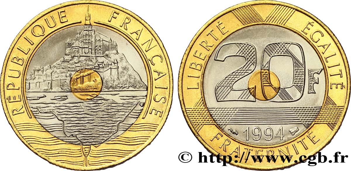 20 francs Mont Saint-Michel 1994 Pessac F.403/10 VZ60 