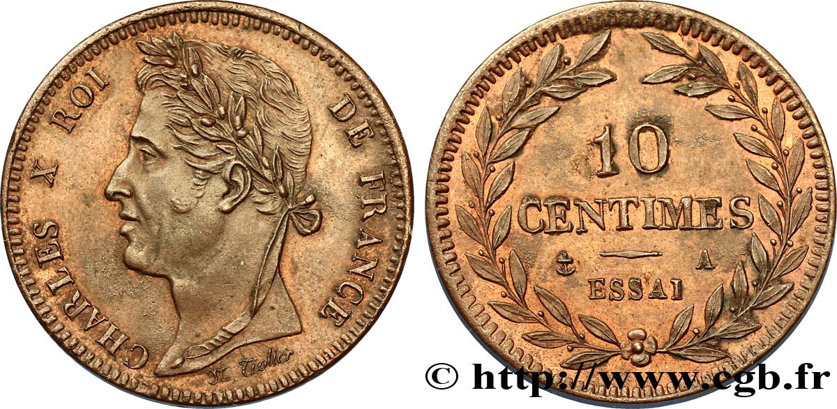 Essai de 10 centimes en cuivre n.d. Paris VG.2616  TTB48 