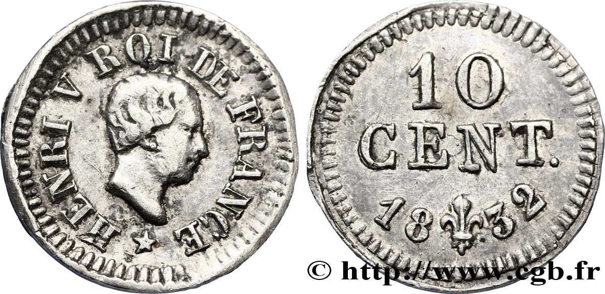 10 centimes 1832  VG.2721  AU50 