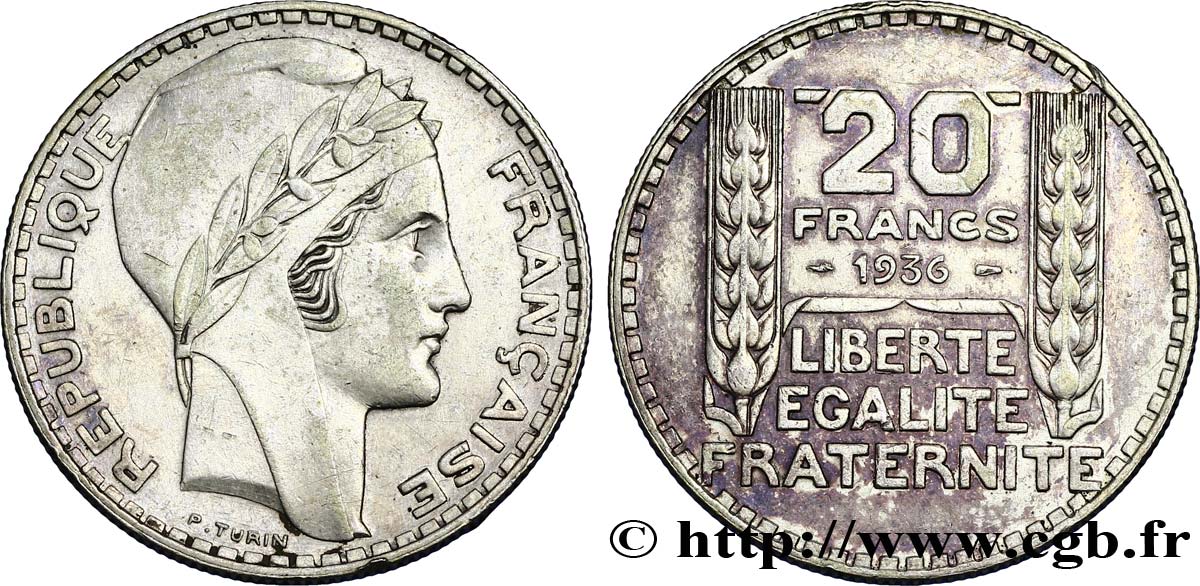 20 francs Turin 1936  F.400/7 XF45 