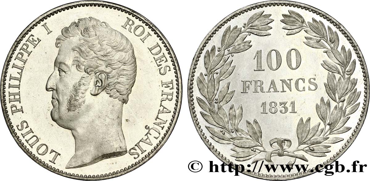 Essai de 100 francs en étain par Galle 1831 Paris VG.2741  SC63 