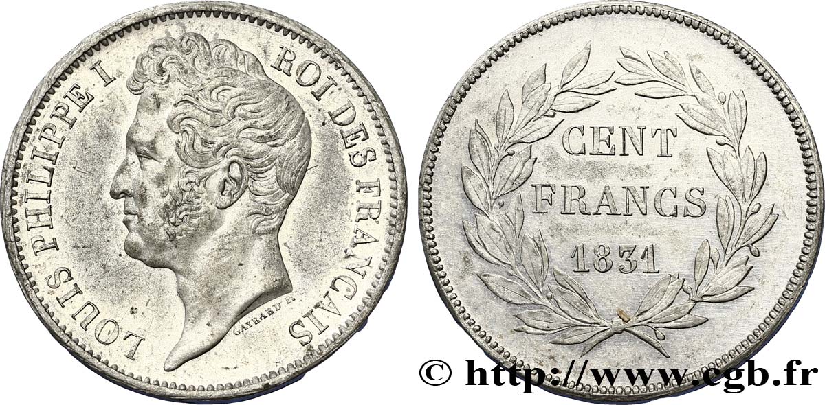 Essai de 100 francs en étain par Gayrard 1831 Paris VG.2742  SUP58 