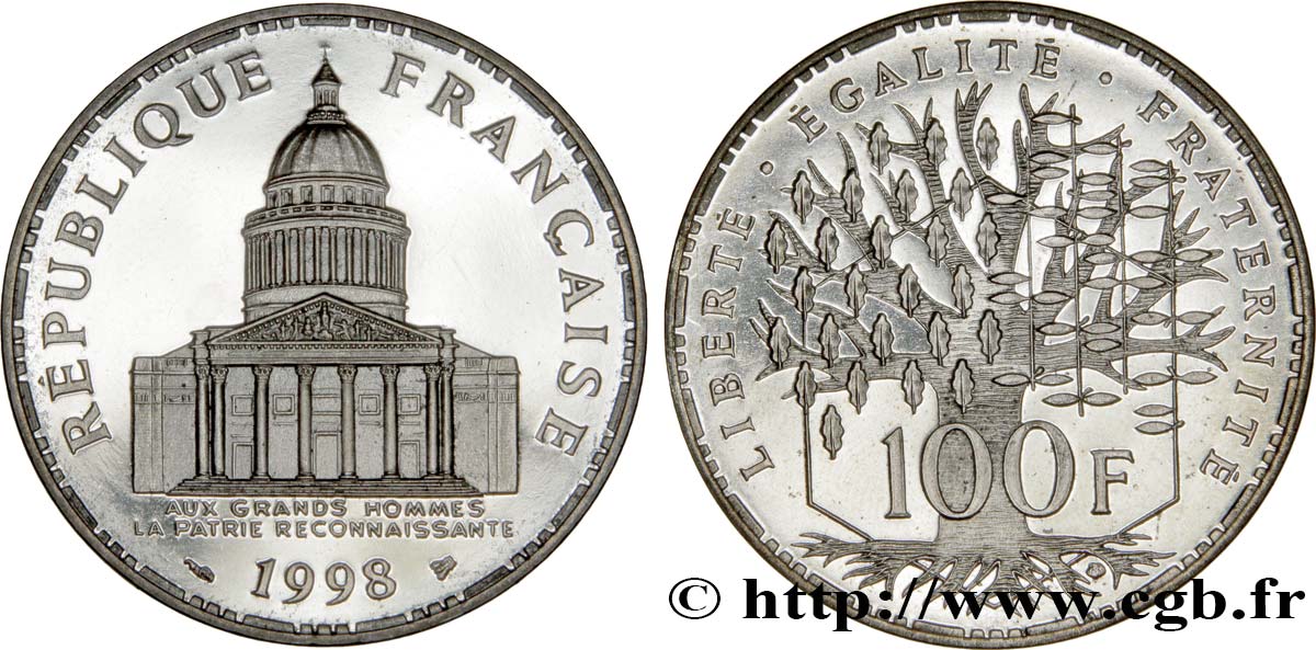 100 francs Panthéon, BE (Belle Épreuve) 1998  F.451/21 fST63 