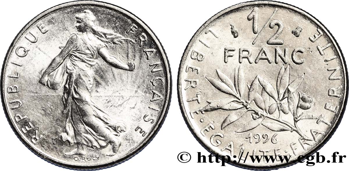 1/2 franc Semeuse 1996 Pessac F.198/39 VZ62 
