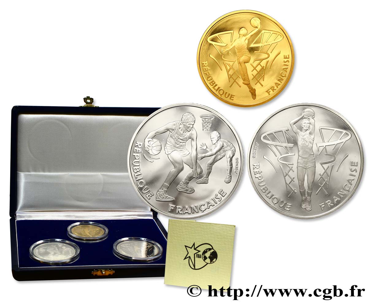 Coffret Belle Épreuve 1 x 500 francs en or et 2 x 100 francs en argent 1991 Paris F5.1617 1 ST70 