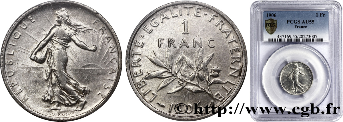 1 franc Semeuse 1906 Paris F.217/11 TTB52 