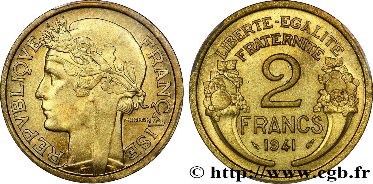 2 francs Morlon 1941  F.268/14 SPL63 