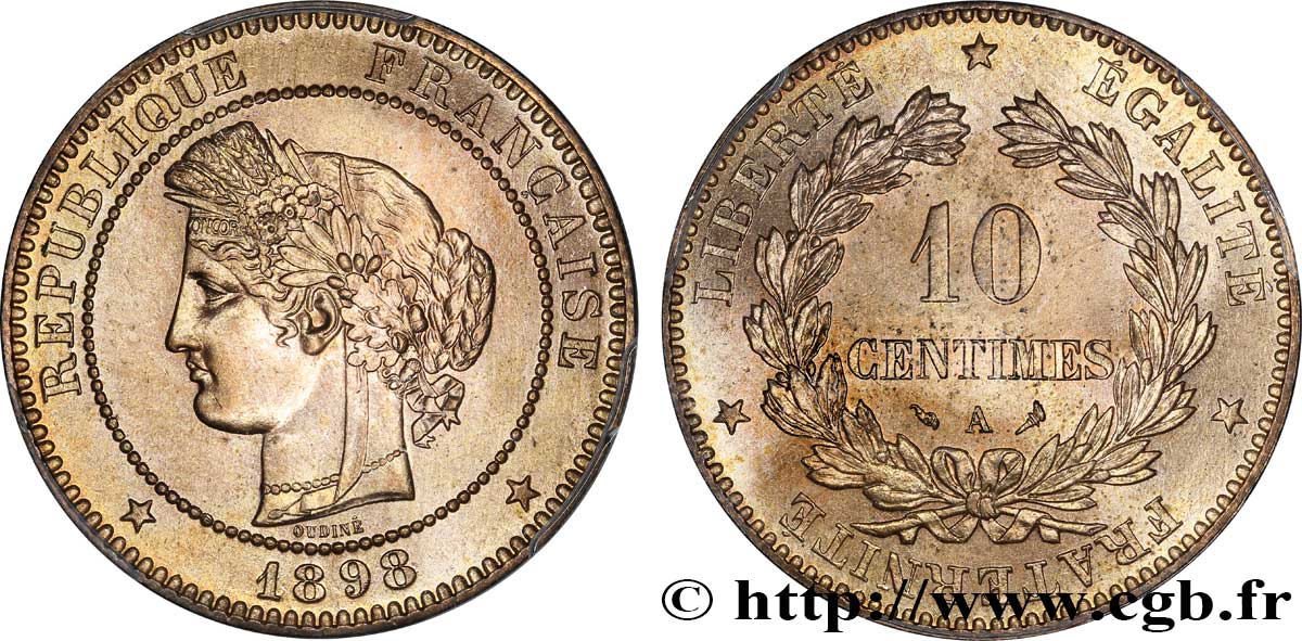10 centimes Cérès 1898 Paris F.135/45 FDC65 