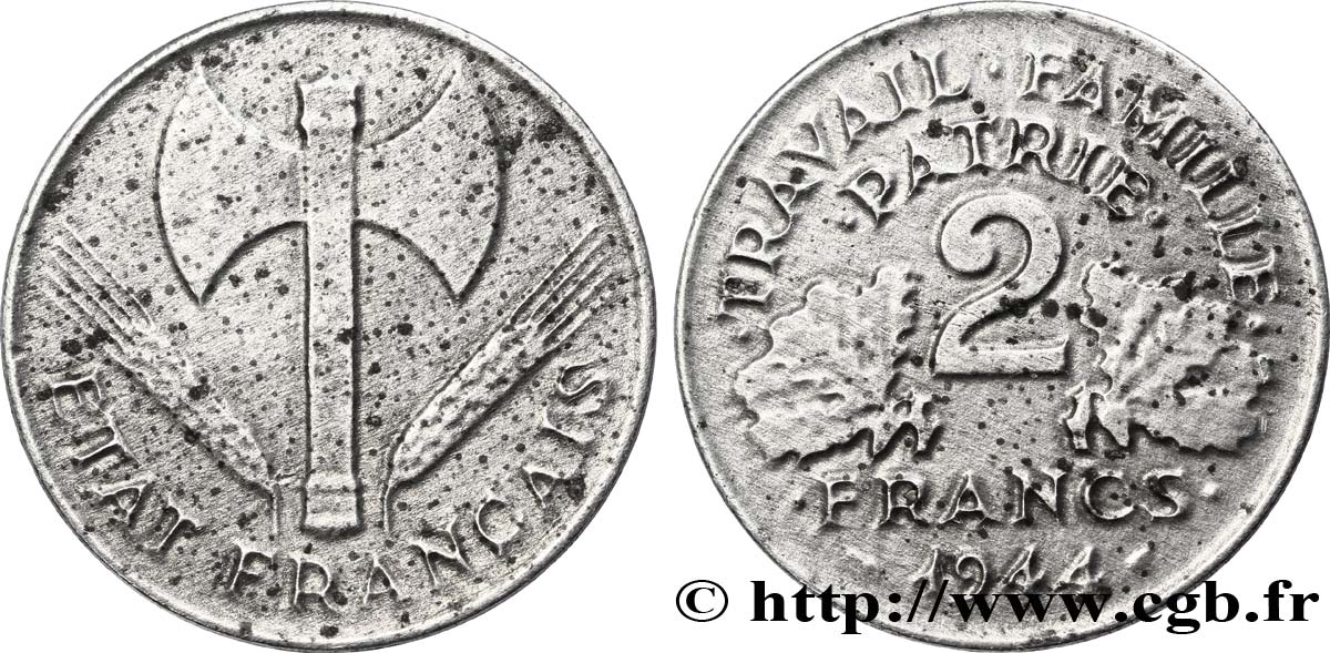 Faux de 2 francs Francisque 1944  F.270/4 VF30 