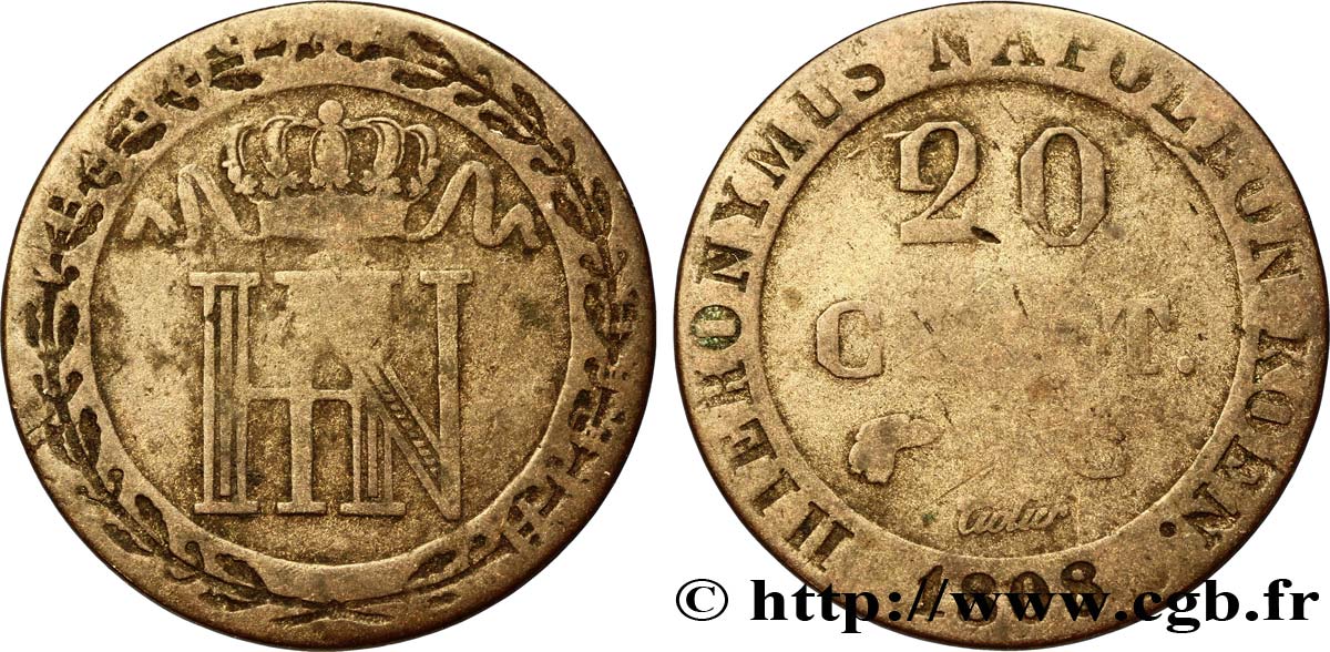 20 cent. 1808 Cassel VG.2026  SGE10 