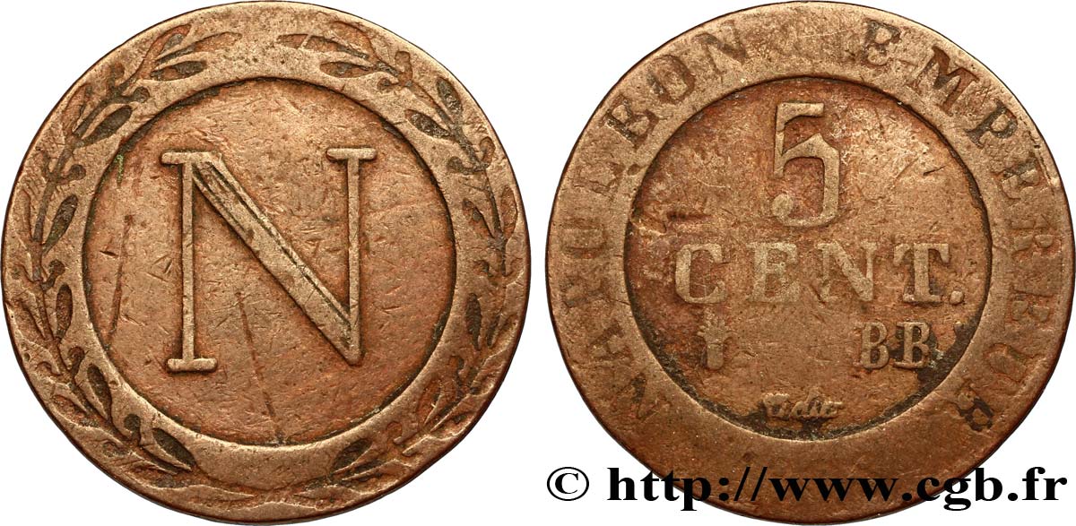 5 cent. 1808 Strasbourg VG.2057  MB25 