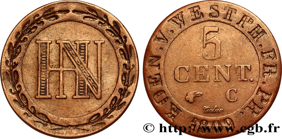 5 cent. 1809 Cassel VG.2034  XF48 
