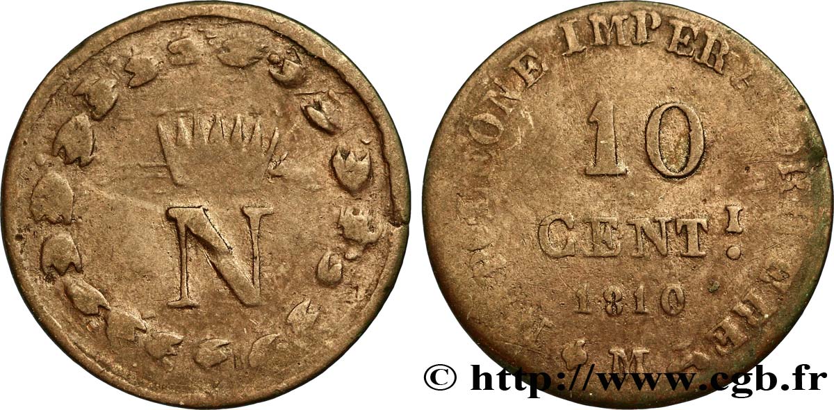 10 centesimi 1810 Milan M.290  SGE10 