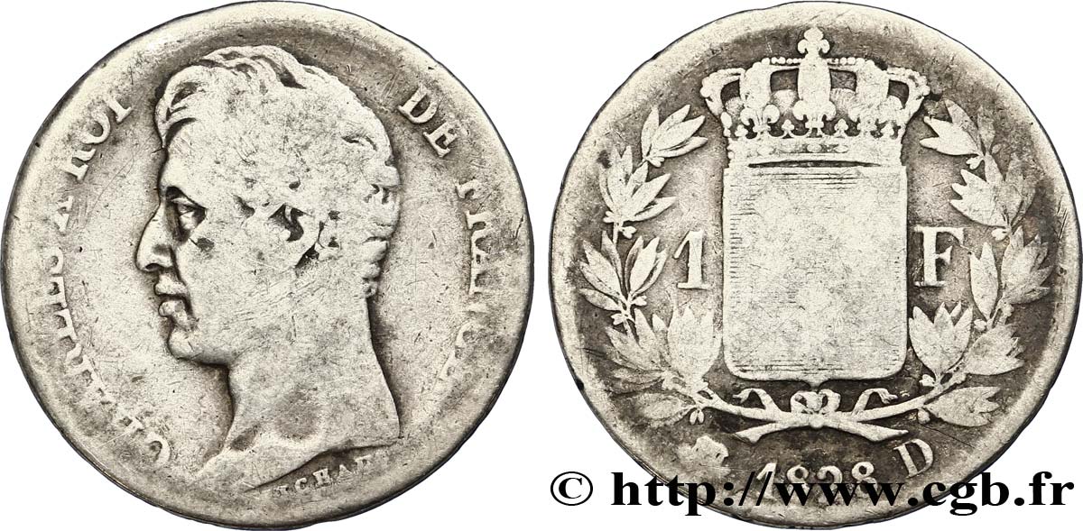 1 franc Charles X 1828 Lyon F.207/40 B10 