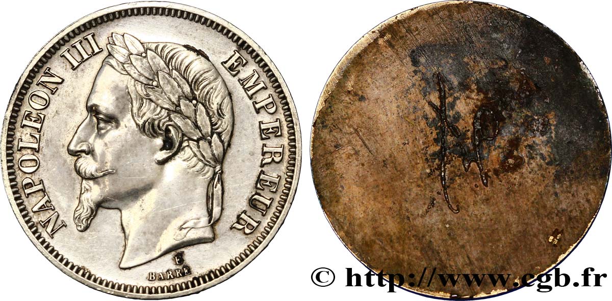 Essai uniface d avers de 2 francs par Barre n.d.  Maz.1657 a SPL63 