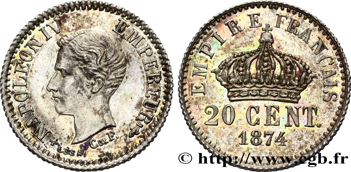 Essai de 20 centimes 1874 Bruxelles VG.3764  SC63 