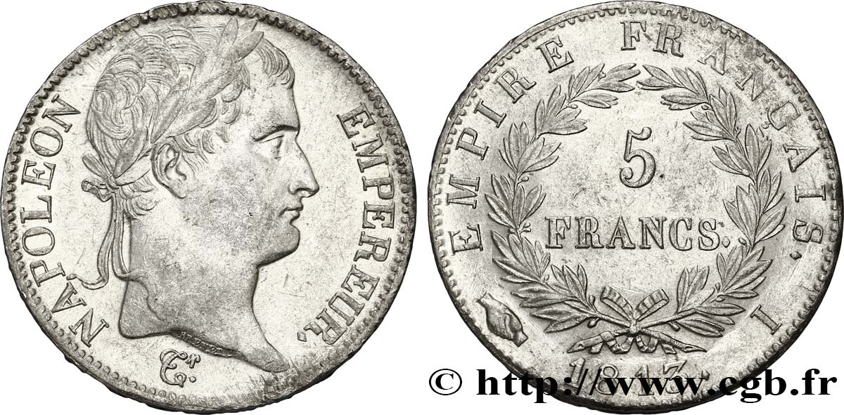 5 francs Napoléon Empereur, Empire français 1813 Limoges F.307/64 AU52 