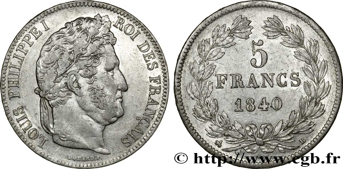 5 francs IIe type Domard 1840 Rouen F.324/84 SS48 