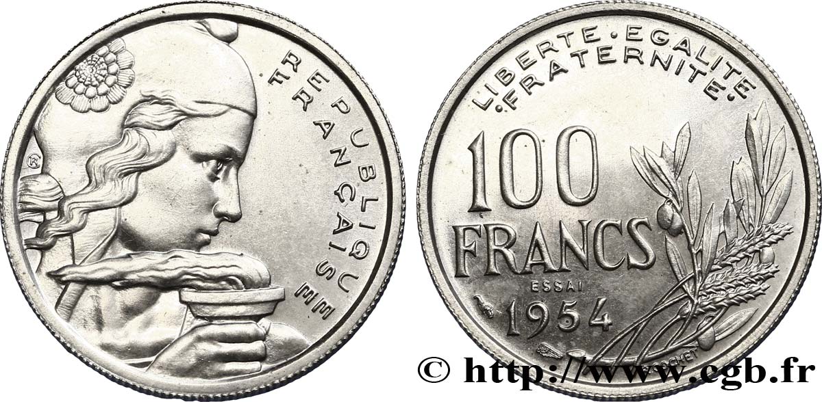 Essai de 100 francs Cochet 1954 Paris F.450/1 fST63 