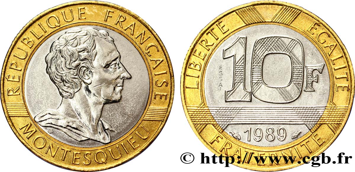 Essai de 10 francs Montesquieu 1989 Pessac F.376/1 SPL60 