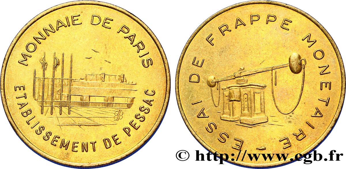 Essai de frappe de 100 francs Panthéon, avec différent, cupro-aluminium n.d. Pessac GEM.232 3 var. SPL60 