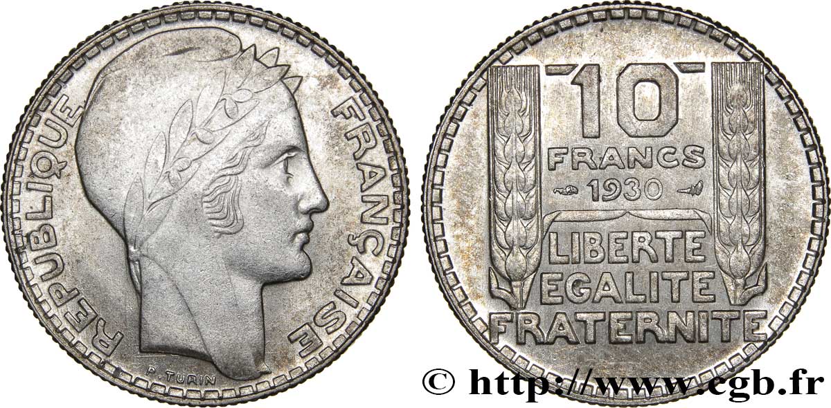 10 francs Turin 1930  F.360/3 SUP58 