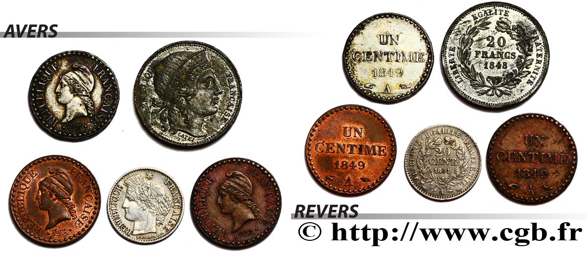 Lot de cinq monnaies dont un essai du concours de 20 francs n.d. n.l. F.-/- BC/MBC+ 