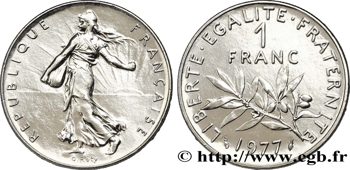 1 franc Semeuse, nickel 1977 Pessac F.226/22 fST63 